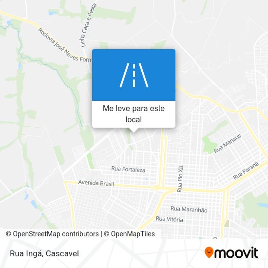 Rua Ingá mapa
