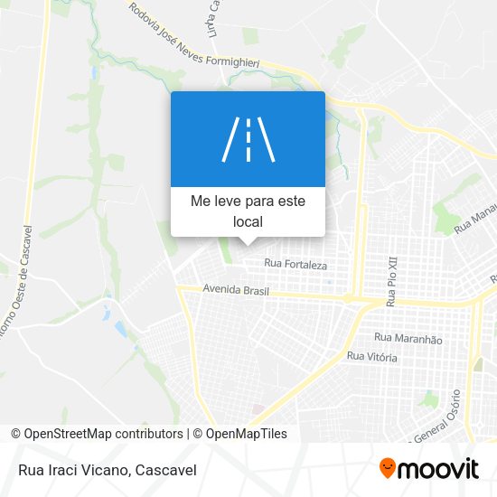 Rua Iraci Vicano mapa