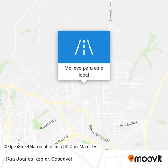 Rua Joanes Kepler mapa