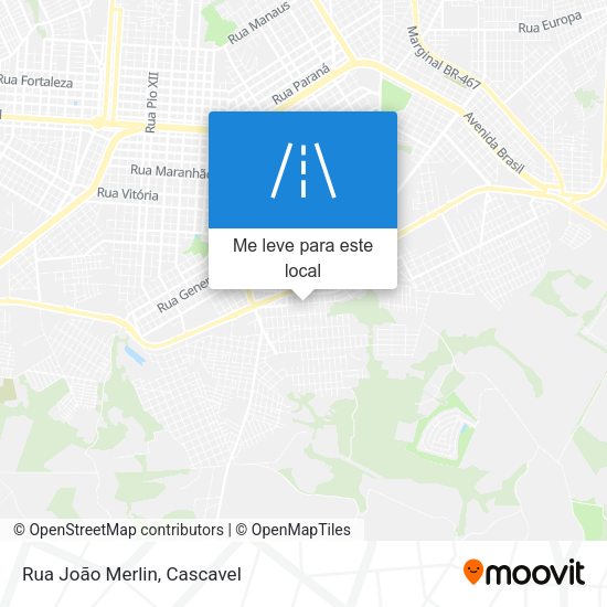 Rua João Merlin mapa