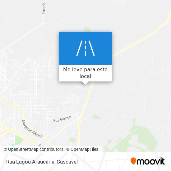 Rua Lagoa Araucária mapa