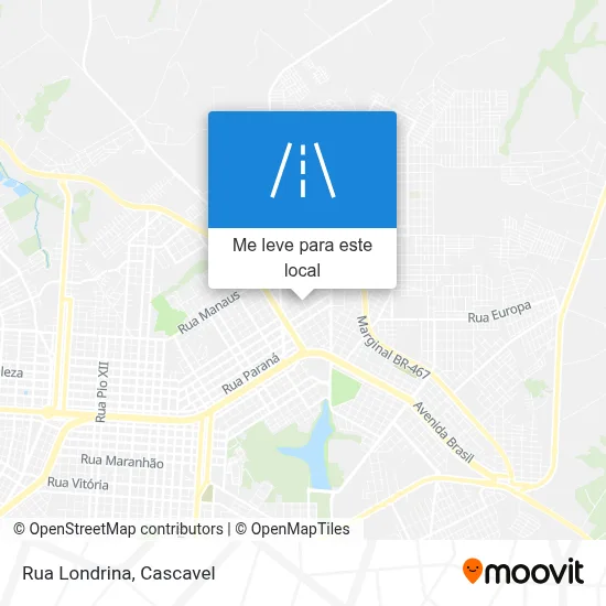 Rua Londrina mapa