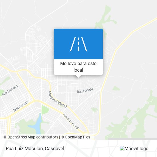 Rua Luiz Maculan mapa