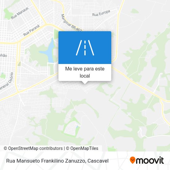 Rua Mansueto Frankilino Zanuzzo mapa