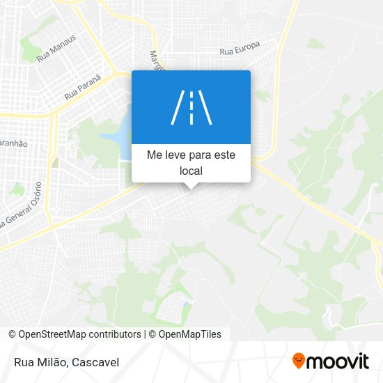 Rua Milão mapa