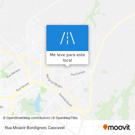 Rua Moacir Bordignon mapa