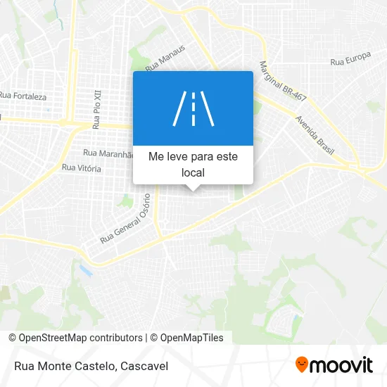 Rua Monte Castelo mapa