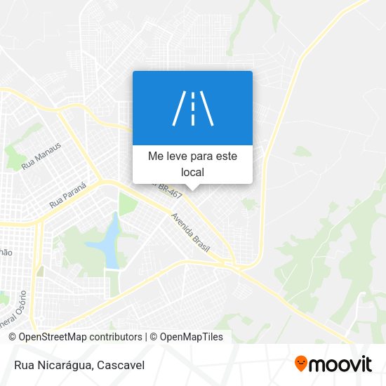 Rua Nicarágua mapa