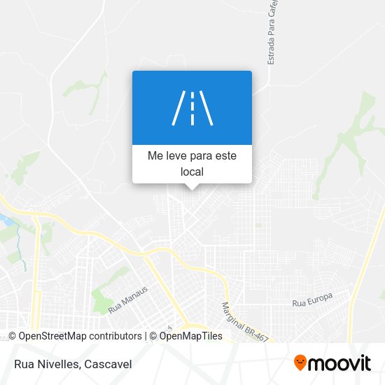 Rua Nivelles mapa