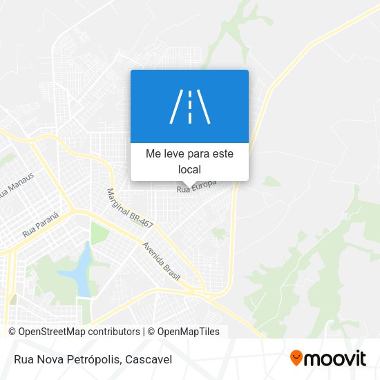 Rua Nova Petrópolis mapa