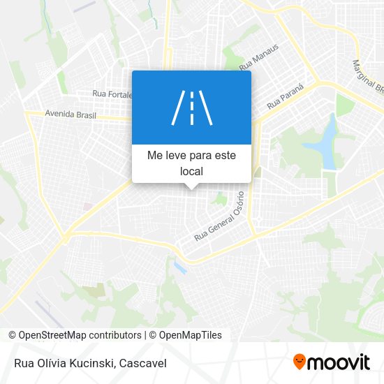 Rua Olívia Kucinski mapa