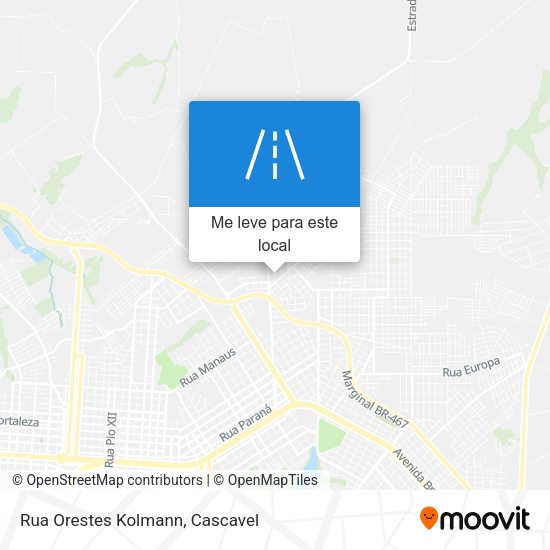 Rua Orestes Kolmann mapa