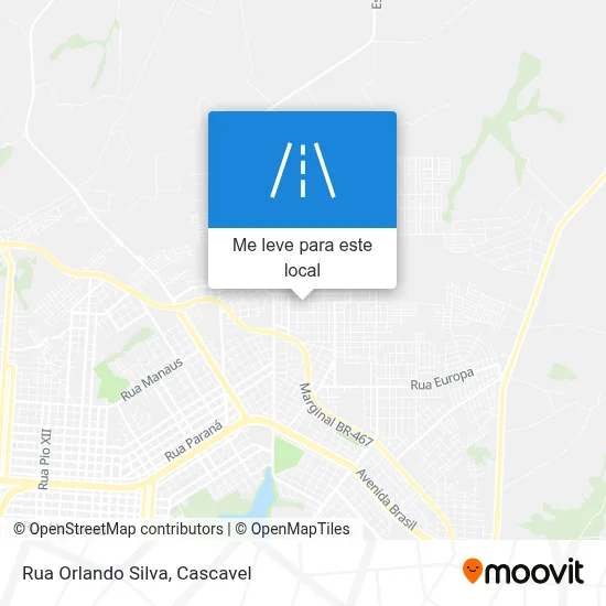 Rua Orlando Silva mapa