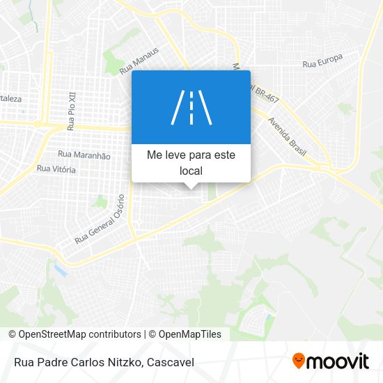 Rua Padre Carlos Nitzko mapa