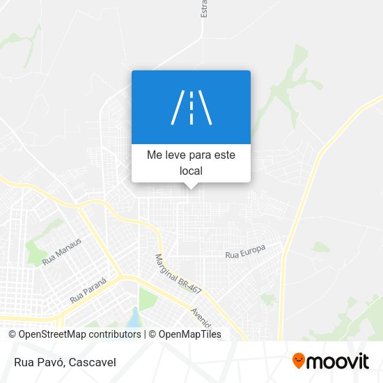 Rua Pavó mapa