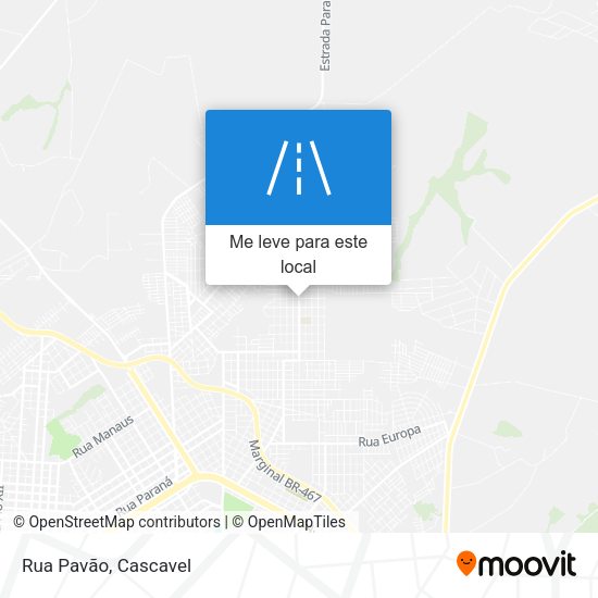 Rua Pavão mapa