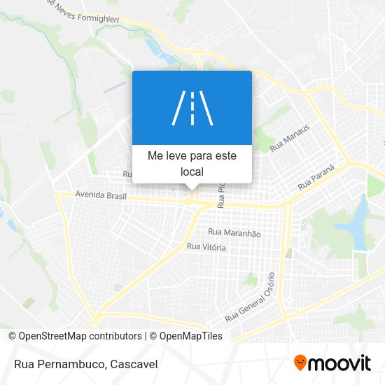 Rua Pernambuco mapa