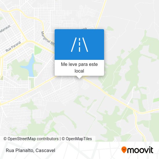 Rua Planalto mapa