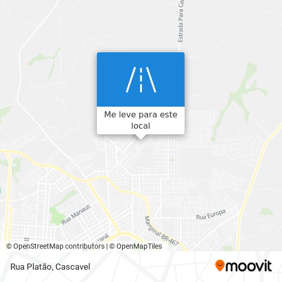 Rua Platão mapa