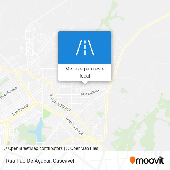 Rua Pão De Açúcar mapa