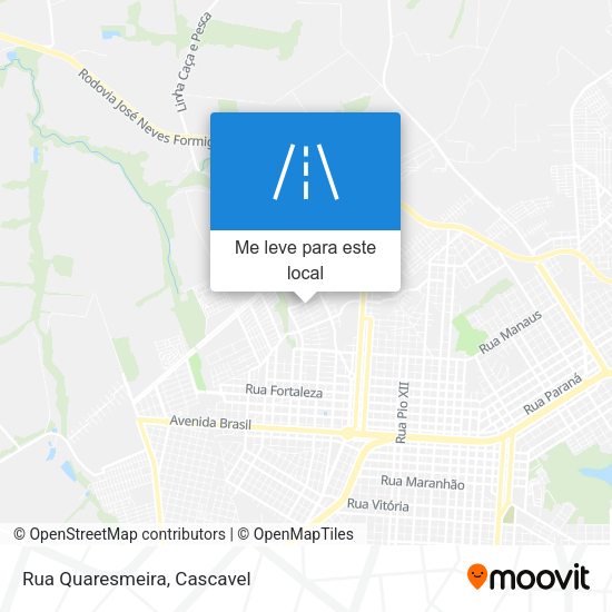 Rua Quaresmeira mapa