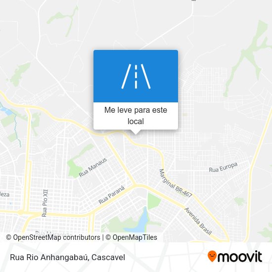Rua Rio Anhangabaú mapa