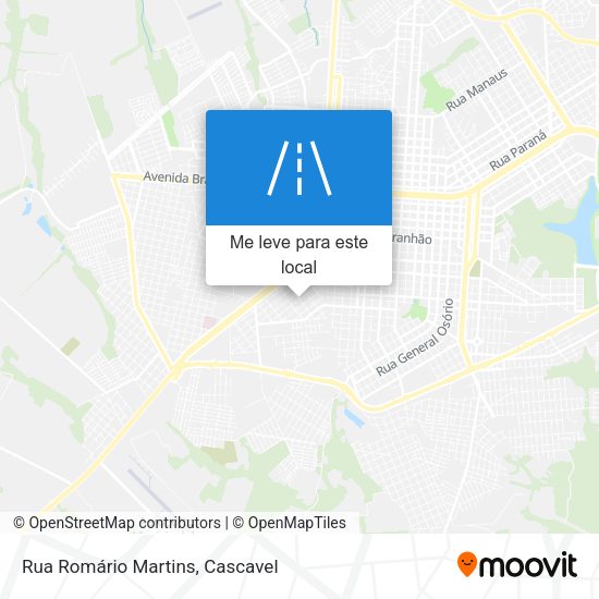 Rua Romário Martins mapa