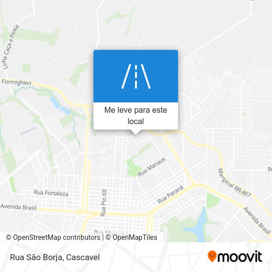 Rua São Borja mapa
