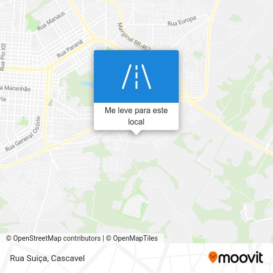 Rua Suiça mapa