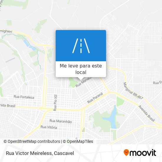 Rua Victor Meireless mapa