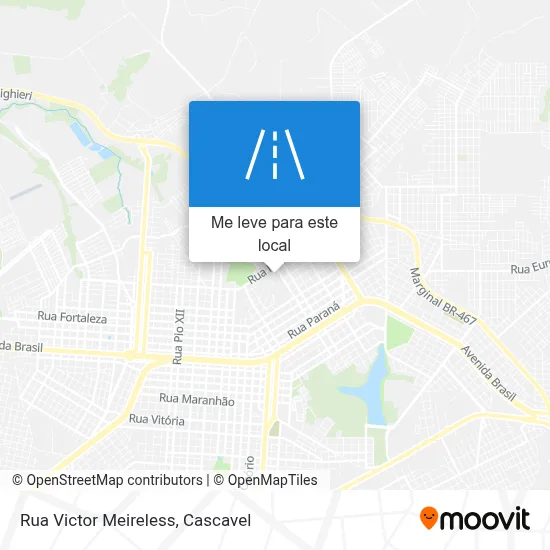 Rua Victor Meireless mapa