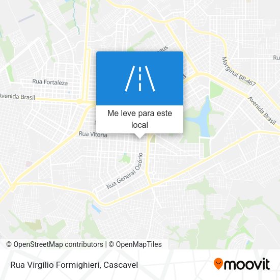 Rua Virgílio Formighieri mapa