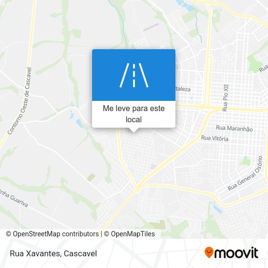 Rua Xavantes mapa