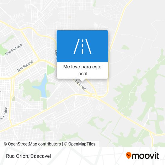 Rua Órion mapa