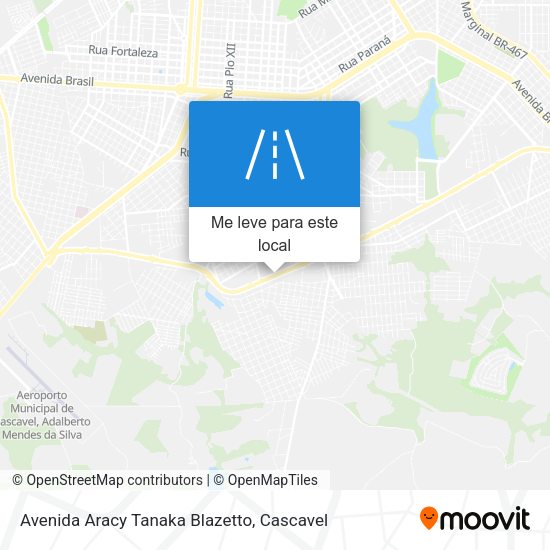 Avenida Aracy Tanaka Blazetto mapa