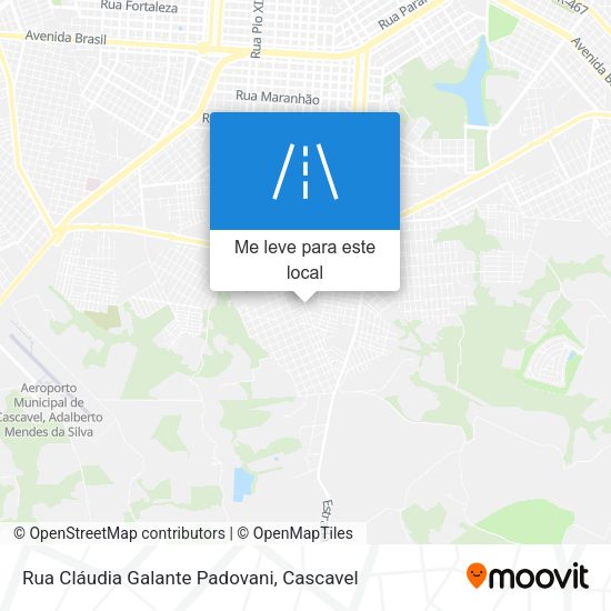 Rua Cláudia Galante Padovani mapa