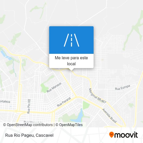 Rua Rio Pageu mapa