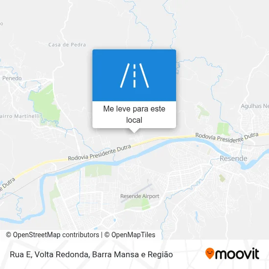 Rua E mapa