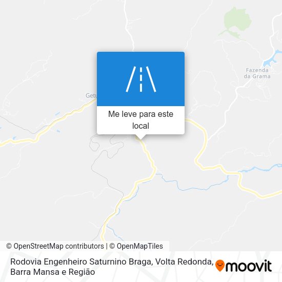 Rodovia Engenheiro Saturnino Braga mapa