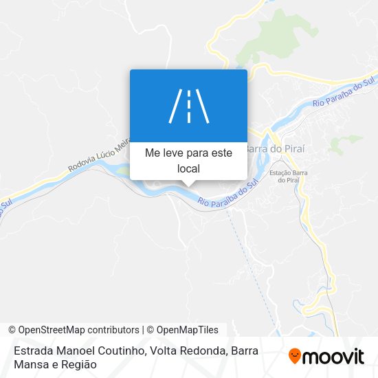 Estrada Manoel Coutinho mapa