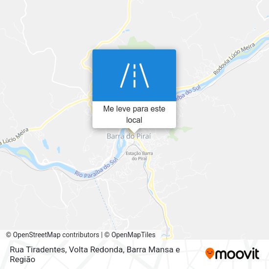 Rua Tiradentes mapa