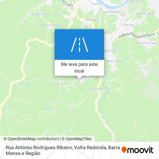 Rua Antônio Rodrigues Ribeiro mapa