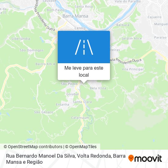 Rua Bernardo Manoel Da Silva mapa