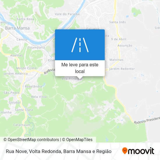 Rua Nove mapa