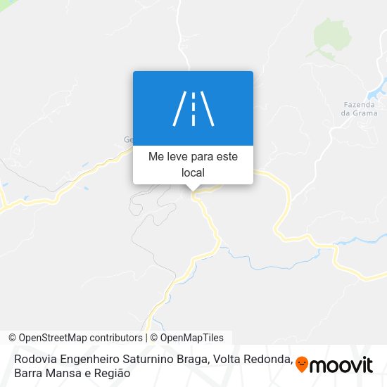 Rodovia Engenheiro Saturnino Braga mapa