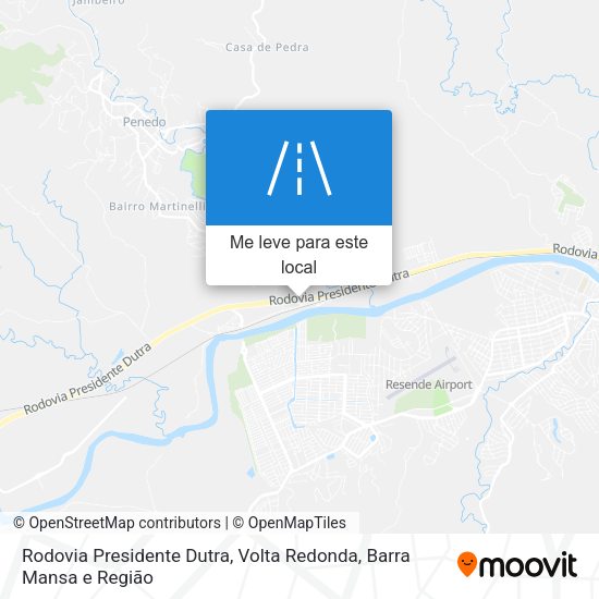 Rodovia Presidente Dutra mapa