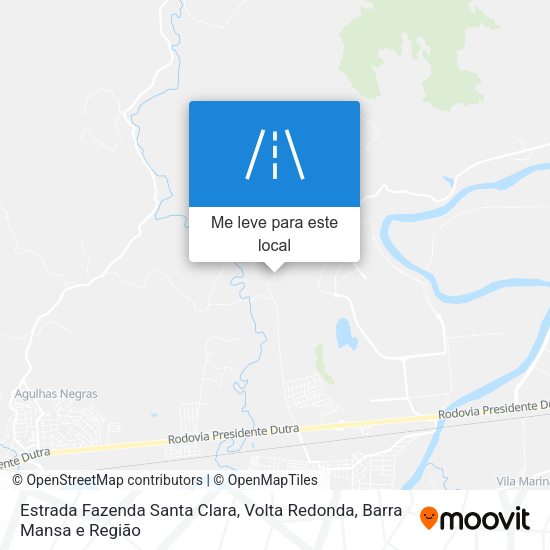 Estrada Fazenda Santa Clara mapa
