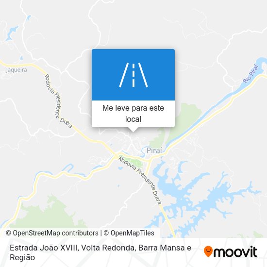 Estrada João XVIII mapa