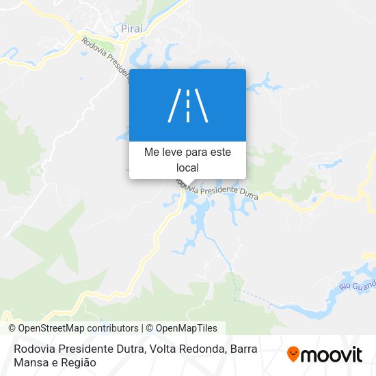 Rodovia Presidente Dutra mapa