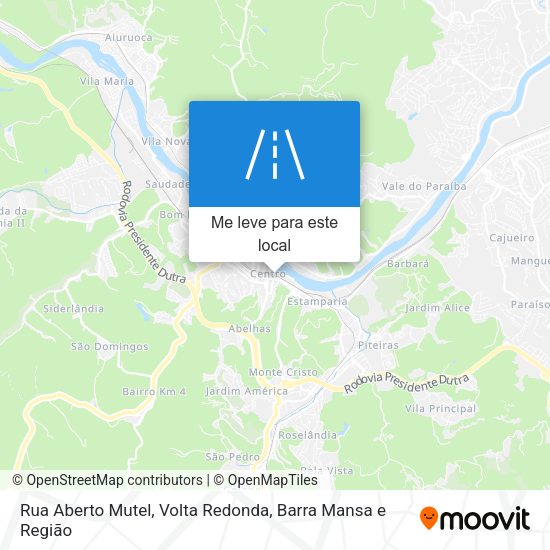 Rua Aberto Mutel mapa